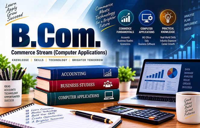 B.Com. Computer Applications students at Vivekavardhani College