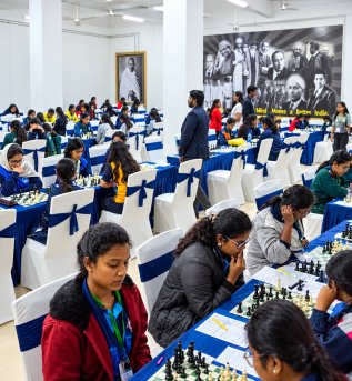 Students studying in the library